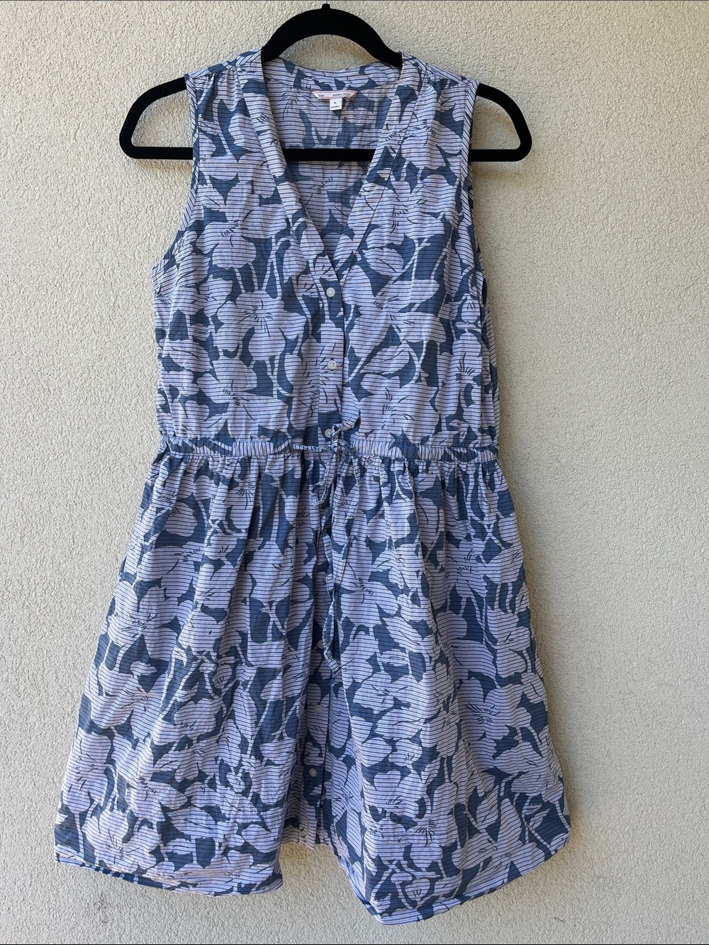 Gap Floral Drawstring Waist Sleeveless Summer Dress